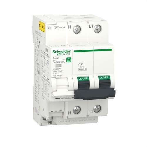 Leitungsschutzschalter RESI9 Combi SPU 1PN C 50A mit der Referenz R9L20650 von der Marke SCHNEIDER ELECTRIC