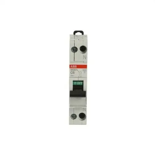 Leitungsschutzschalter SN201L-C6 1P+N 6A Charakteristik C 4,5kA mit der Referenz 2CSS245101R0064 von der Marke ABB