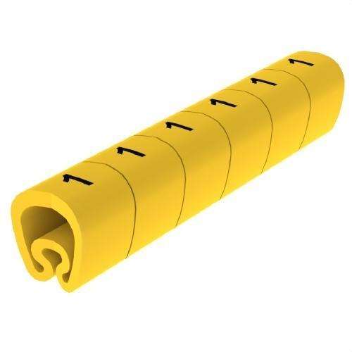 Vorgeschnittene gelbe Markierer Ø18 PVC beschichtet mit der Referenz 1813-1 von der Marke UNEX