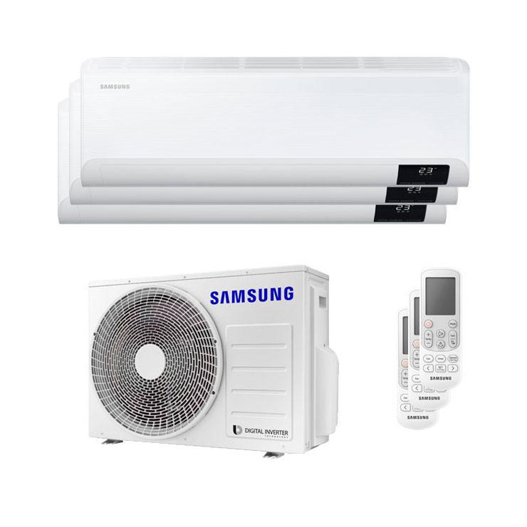 Multisplit-Klimaanlage 3x1 Samsung Wind Free Comfort 2,5 kW 9000 BTU + 2,5 kW 9000 BTU + 3,5 kW 12000 BTU mit der Referenz KITSAMWINDFREE09+09+12 von der Marke SAMSUNG