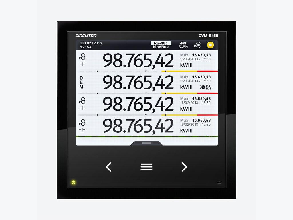 Dreiphasen-Netzwerkanalysator mit Farbdisplay CVM-B150-ITF-485-ICT2 mit der Referenz M56111. von der Marke CIRCUTOR