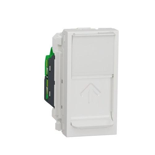 1-Modul-RJ45-Steckdose Kategorie 5E UTP Polarweiß New Unica mit der Referenz NU341018 von der Marke SCHNEIDER ELECTRIC