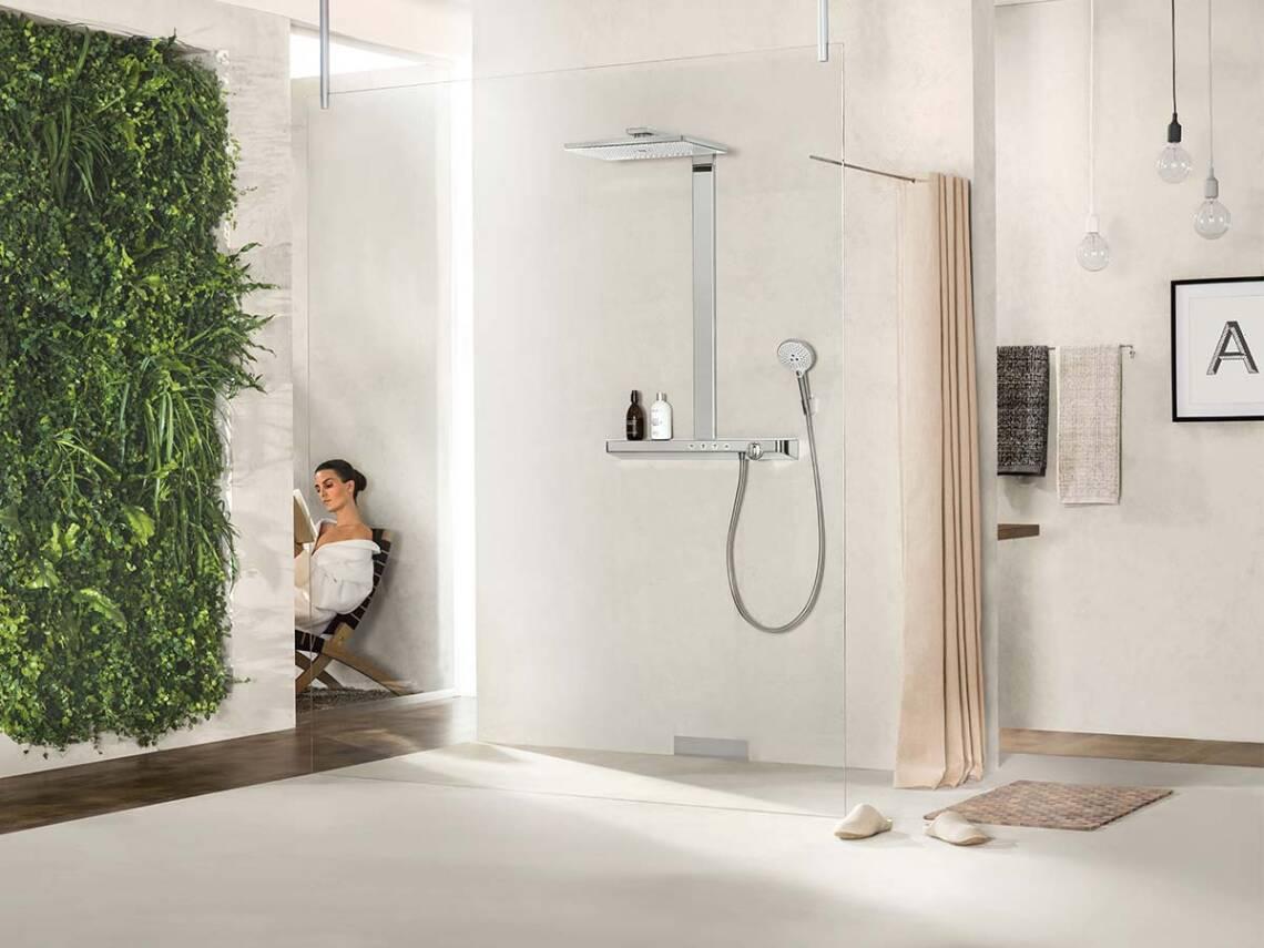 Thermostat-Duschset Rainmaker Select Showerpipe 460 mit der Referenz 27109400 von der Marke HANSGROHE