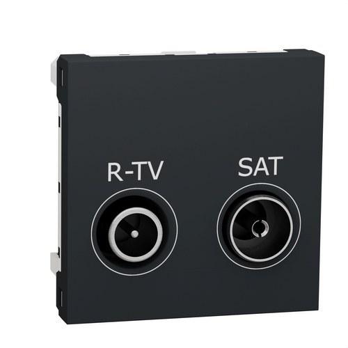 Endschalter R-TV/SAT Anthrazit New Unica mit der Referenz NU345554 von der Marke SCHNEIDER ELECTRIC