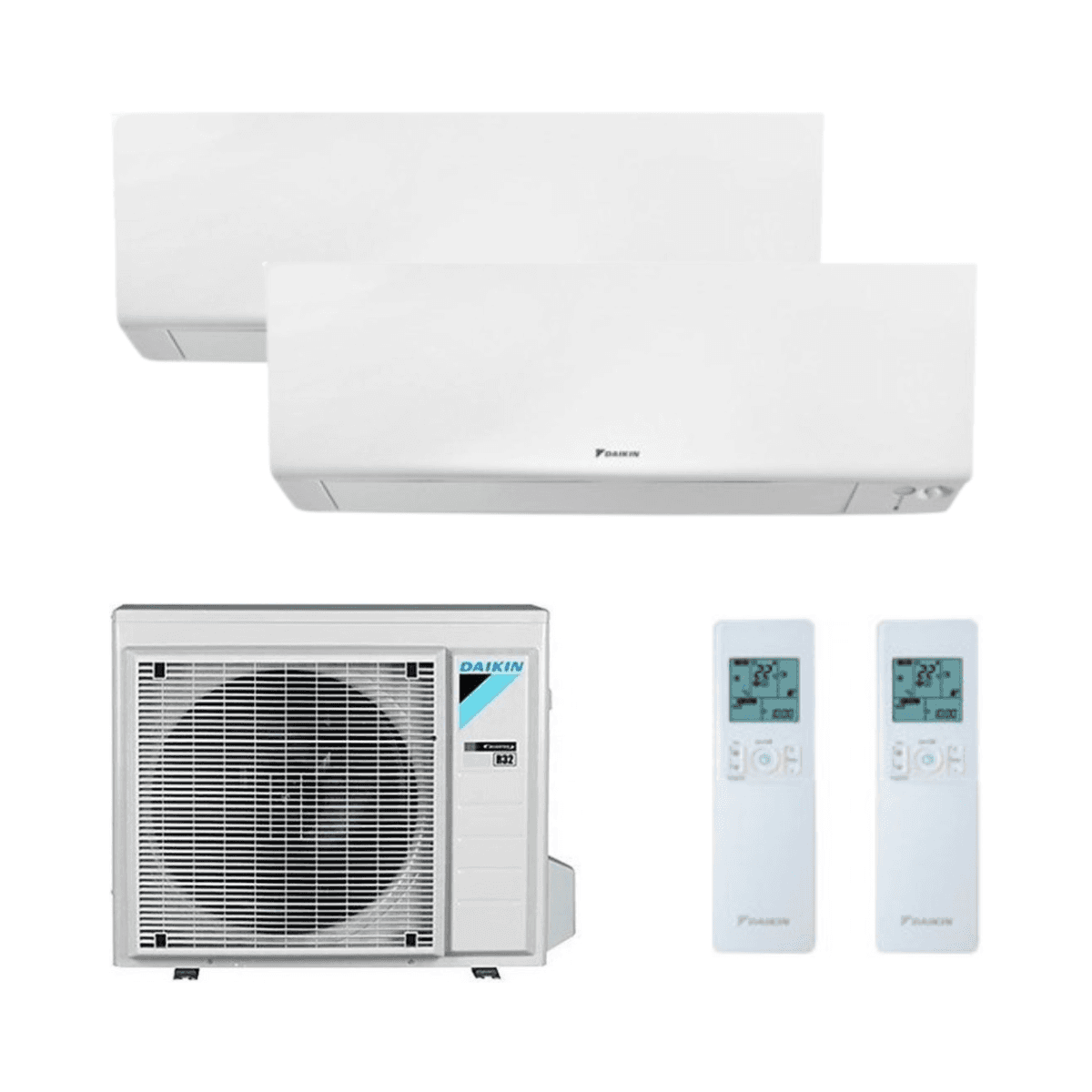 Multisplit-Klimaanlage 2x1 Daikin Perfera 3,5 kW 12000 BTU + 4,2 kW 15000 BTU mit der Referenz KITDAIPER2MXM35+42 von der Marke DAIKIN