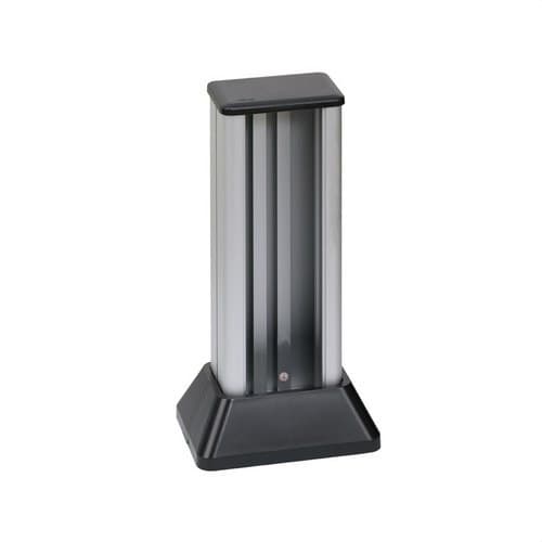Minisäule aus Aluminium, beidseitig für 4 Elemente pro Seite und grafitfarbene Abdeckungen Simon 500 Cima mit der Referenz 52550222-033 von der Marke SIMON
