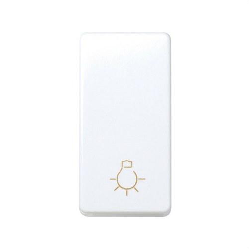 Drucktaster mit Gravur Licht Halbelement und Schnellanschlusssystem weiß Simon 27 Play mit der Referenz 27151-64 von der Marke SIMON