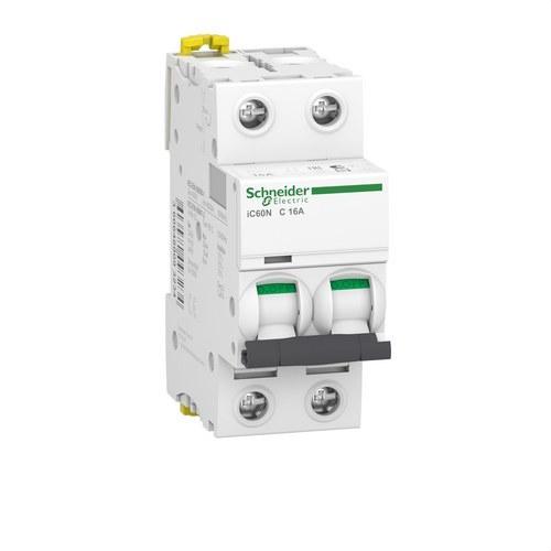 Leitungsschutzschalter IC60N 2P 16A Charakteristik C 10kA mit der Referenz A9F79216 von der Marke SCHNEIDER ELECTRIC
