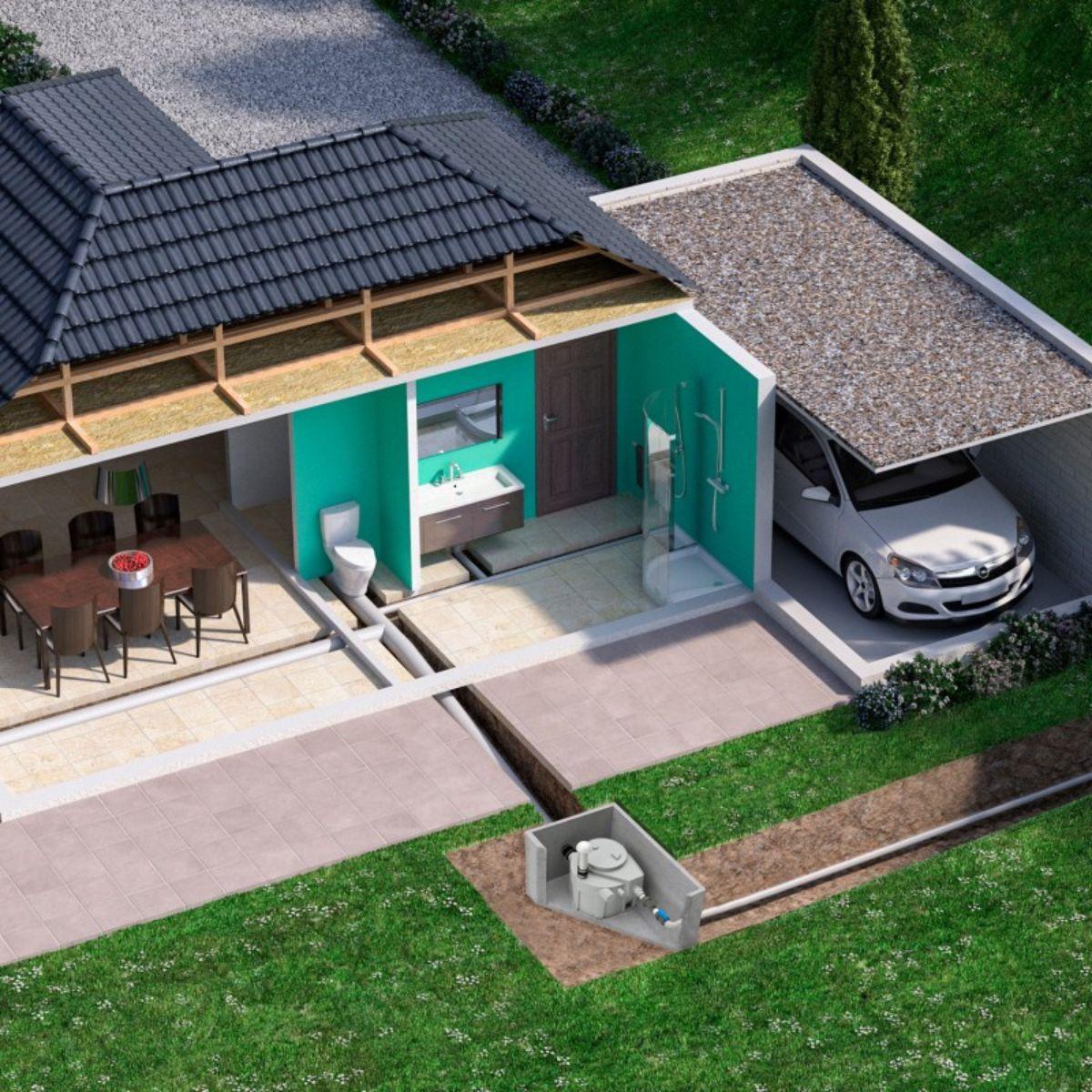 SFA Sanifos 110 Pumpstation - Zerkleinerer-Version mit der Referenz 009FOS110TM von der Marke SFA SANITRIT