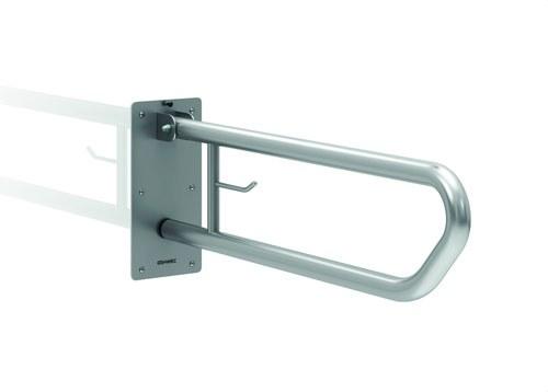 Foldable Support Rail 600mm with Satin Stainless Steel Toilet Roll Holder with reference GW11 08 04 01 from the brand GENWEC