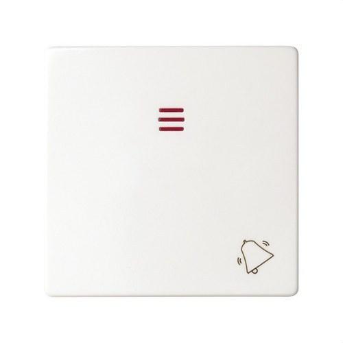 Einzeltaste mit Sichtfenster und Gravur Glocke weiß Simon 82 mit der Referenz 82015-30 von der Marke SIMON