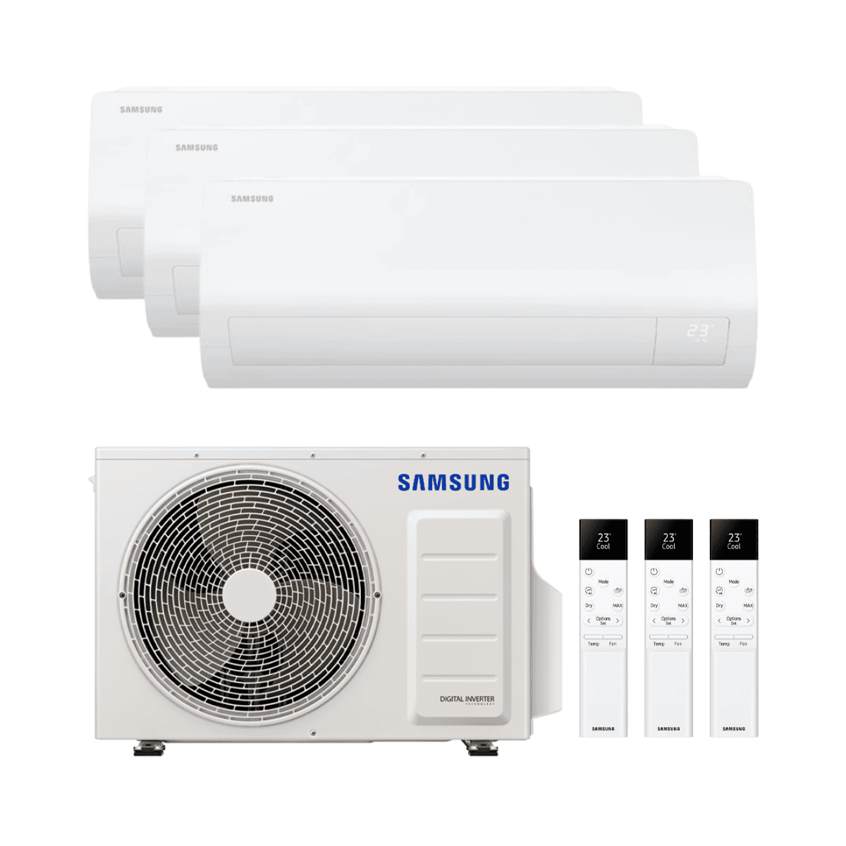 Klimaanlage 3x1 mit WLAN Samsung Cebu S2 AJ052TXJ3KG/EU 5,0 kW 18000 BTU mit der Referenz KITSAMCEBU5218+18+18 von der Marke SAMSUNG