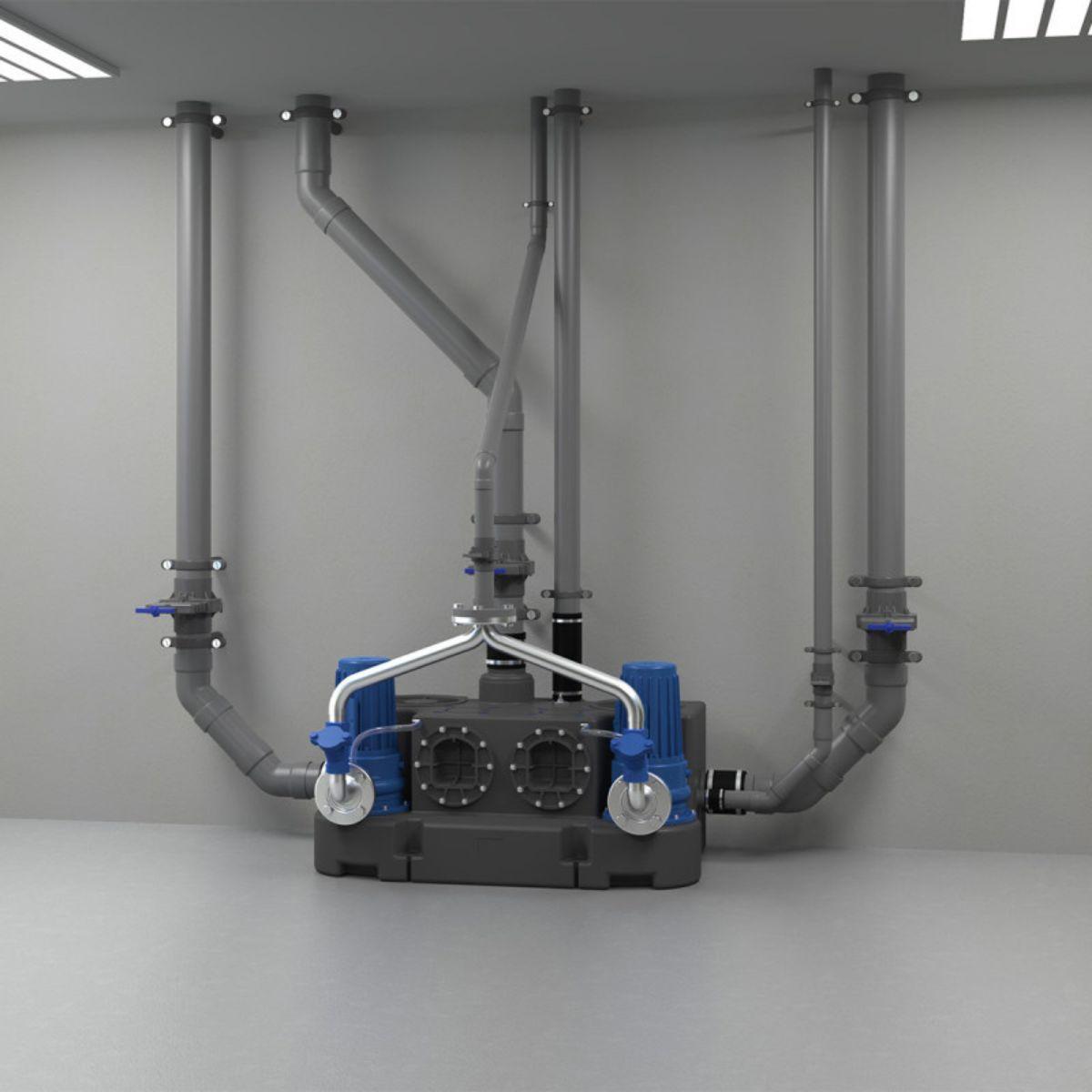 Dreiphasige Pumpstation SFA Sanicubic 2 GR SE71.2 T mit der Referenz 04CUB2GR12T von der Marke SFA SANITRIT