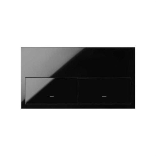 Front horizontal kit for 2 elements with 2 keys glossy black Simon 100 with reference 10020201-138 from the brand SIMON