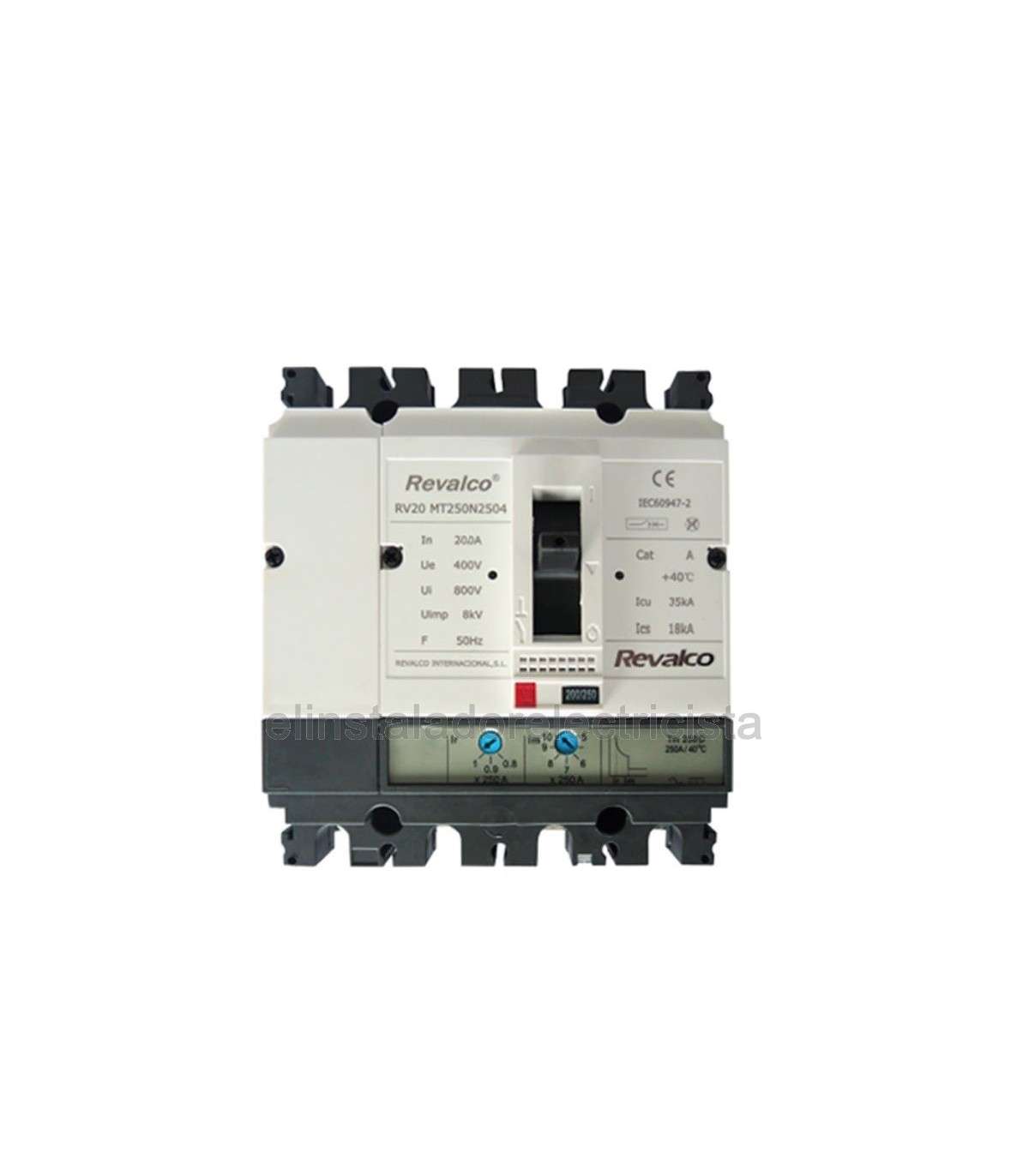 Leistungsschalter im Gussgehäuse HGM 4P 200A mit der Referenz HGM250-H4PN200F von der Marke HYUNDAI