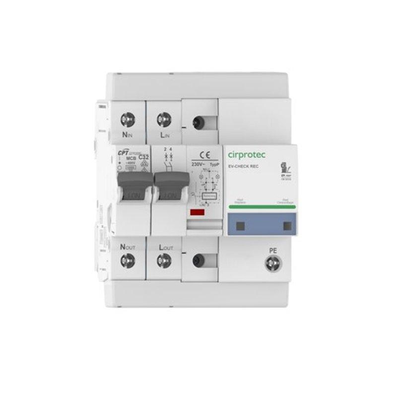 Transient and Permanent Surge Protector with Automatic Reset EV-CHECK REC 2P32A with reference 77706274 from the brand CIRPROTEC