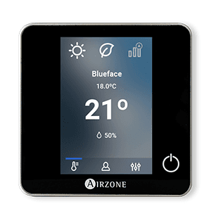 Kabelgebundener Thermostat Airzone Blueface Zero schwarz mit der Referenz AZCE6BLUEZEROCN von der Marke AIRZONE
