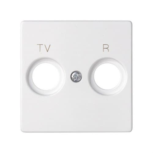 Induktionsfähige Steckdosenplatte R-TV weiß Simon 82 mit der Referenz 82053-30 von der Marke SIMON