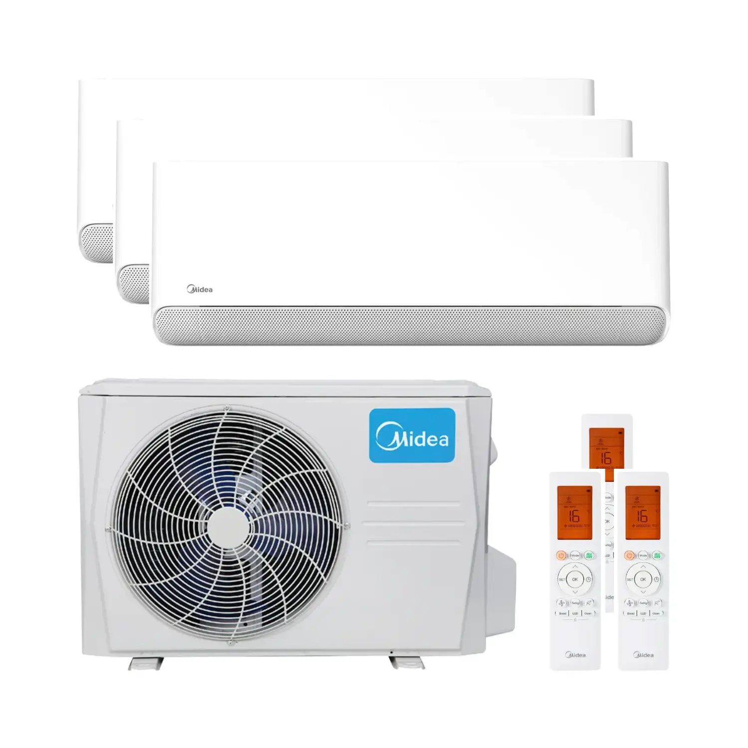 Klimaanlage 3x1 mit WLAN Midea Breezeless E 2,5 kW + 3,5 kW (2) mit der Referenz KITMIDBREEZ09+12+12 von der Marke MIDEA