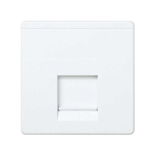 Flat voice and data plate with dust cover for 1 RJ45 AMP connector white Simon 27 Play with reference 27087-35 from the brand SIMON