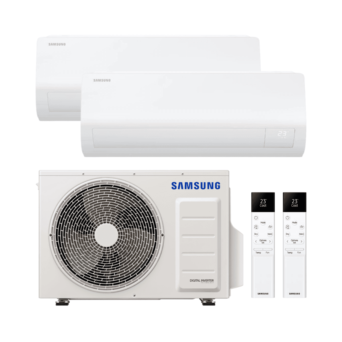 Klimaanlage 2x1 mit WLAN Samsung Cebu S2 2,5 kW + 5,0 kW mit der Referenz KITSAMCEBU09+18 von der Marke SAMSUNG