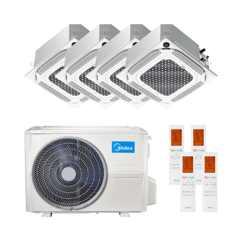 Kassett-Klimaanlage 4x1 Midea Breezeless 360º 2,0 kW 7000 BTU mit der Referenz MCA4U-07NX(4)M4O-28N8 von der Marke MIDEA