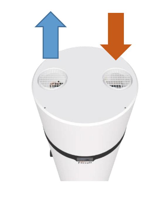 Wärmepumpe für Brauchwarmwasser mit WLAN Ferroli EGEA TECH LT 120 Liter mit der Referenz GAA0Y8KA von der Marke FERROLI