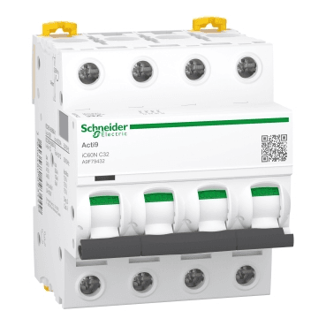 IC60N 4P 32A Curve C 10kA Circuit Breaker with reference A9F79432 from the brand SCHNEIDER ELECTRIC