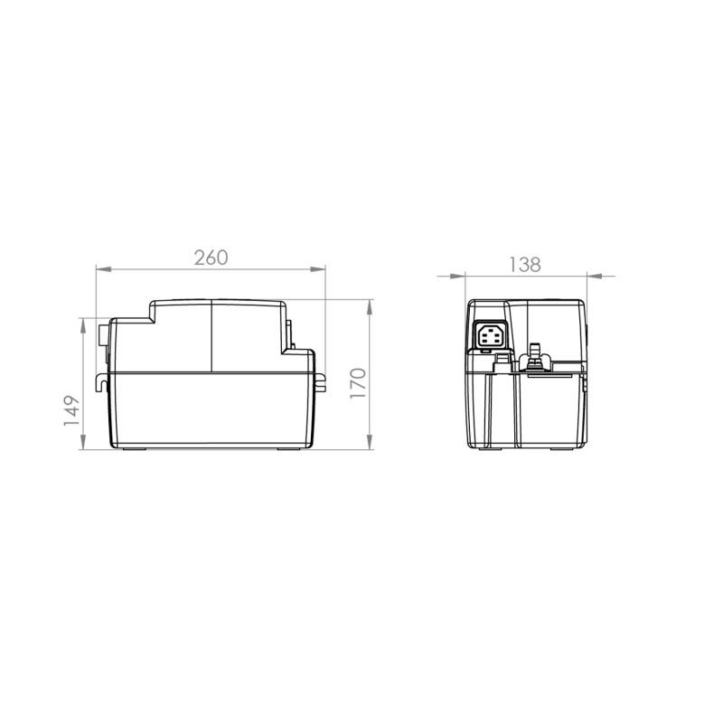 Kondensatpumpe SFA SANICONDENS Mini mit der Referenz SK6MINI von der Marke SFA SANITRIT