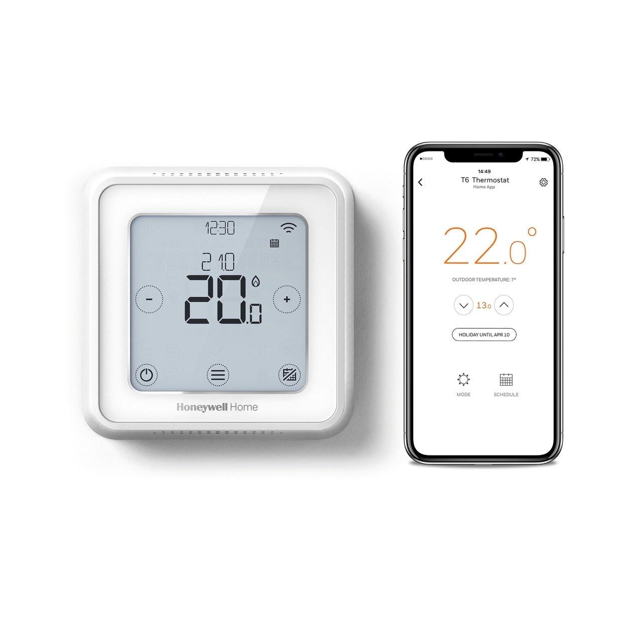 Honeywell T6 kabelgebundener intelligenter Wandthermostat weiß mit der Referenz Y6H910WF4032 von der Marke RESIDEO