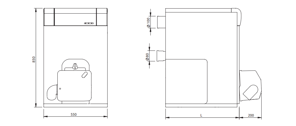 Öl-Brennwertkessel Domusa JAKA 30 HFD CONDENS mit 29,3 kW mit der Referenz TJAK000072 von der Marke DOMUSA