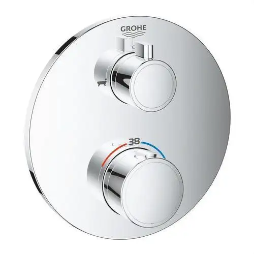 Eingebauter Thermostat mit zwei Ausgängen Grohtherm Chrom mit der Referenz 24077000 von der Marke GROHE