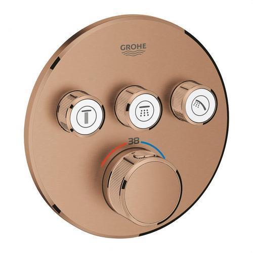 Einbauthermostat mit 3 Griffen Grohtherm SmartControl - Gebürsteter warmer Sonnenuntergang mit der Referenz 29121DL0 von der Marke GROHE