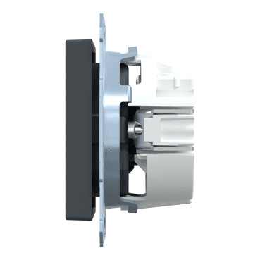 Kompletter Schuko-Stecker mit Mechanismus Anthrazit Elegance mit der Referenz MTN2300-0414 von der Marke SCHNEIDER ELECTRIC