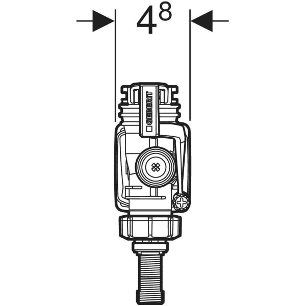 Seitlicher Zulaufmechanismus Geberit Serie 383 mit der Referenz 281.000.00.5 von der Marke GEBERIT