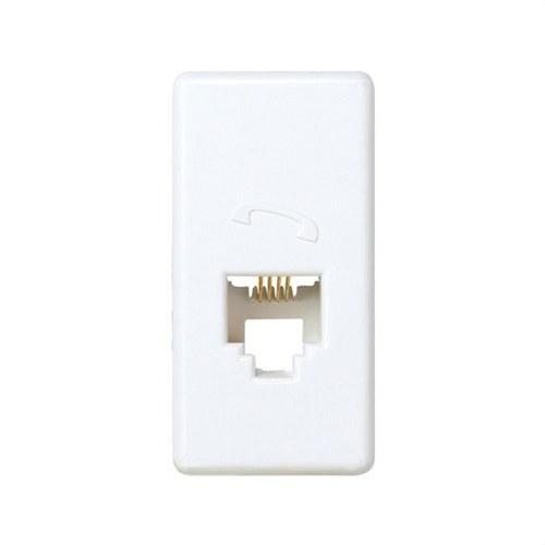Telephone socket half-element with 4 RJ11 contacts white Simon 27 Play with reference 27480-34 from the brand SIMON
