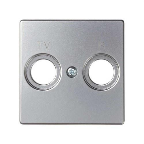 Aluminium R-TV Inductive Socket Plate Simon 82 with reference 82053-33 from the brand SIMON