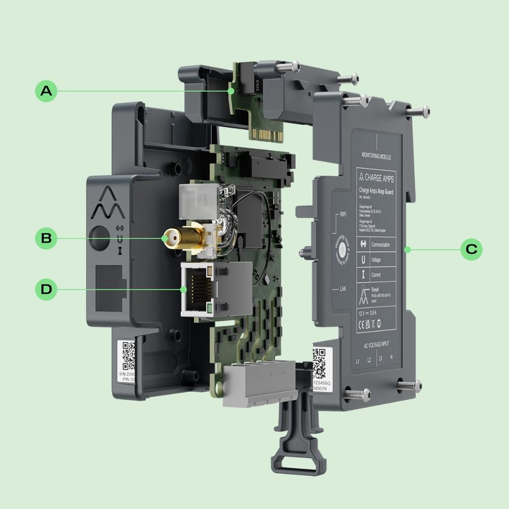 Dynamischer Lastenausgleich Charge Amps Amp Guard 63A mit der Referenz 130651 von der Marke CHARGE AMPS
