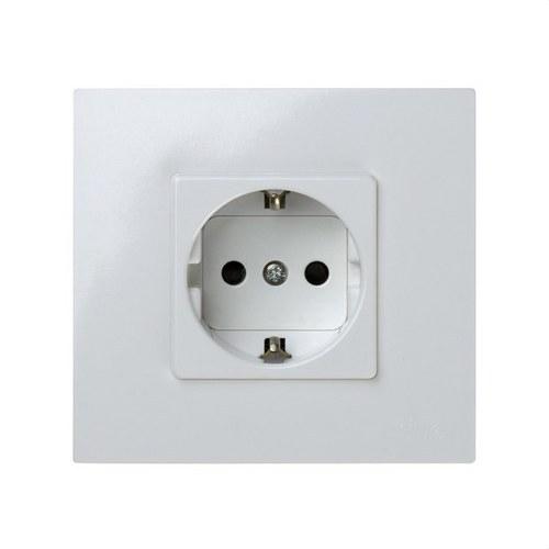 Schuko socket base monoblock with safety device and quick wiring system white Simon 27 Play with reference 2791432-030 from the brand SIMON