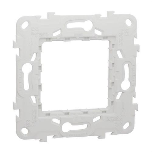 Universalrahmen aus Kunststoff für 2 Module New Unica mit der Referenz NU7002P von der Marke SCHNEIDER ELECTRIC