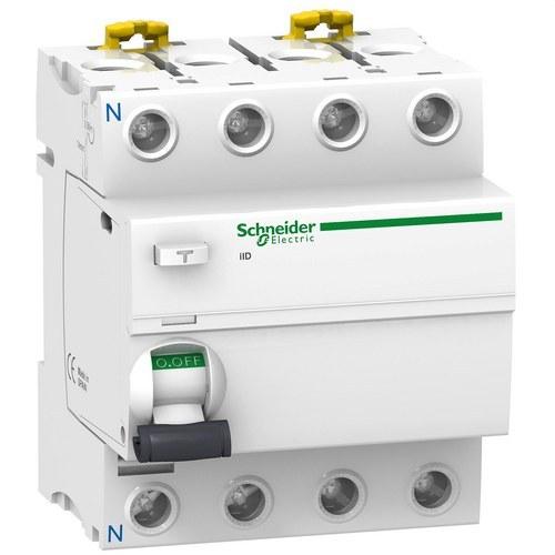 Differentialschalter Acti9 iID 4P 100A 300mA AC mit der Referenz A9R14491 von der Marke SCHNEIDER ELECTRIC