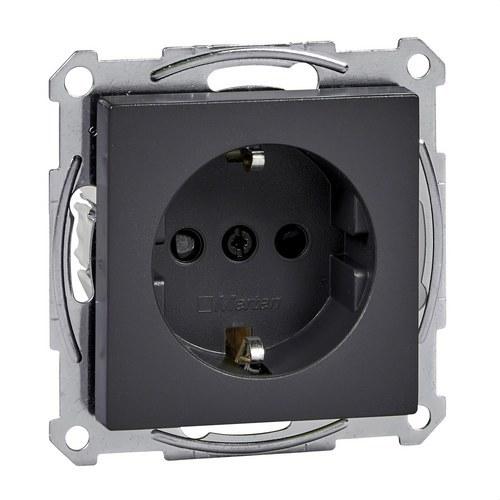 Kompletter Schuko-Stecker mit Mechanismus Anthrazit Elegance mit der Referenz MTN2300-0414 von der Marke SCHNEIDER ELECTRIC