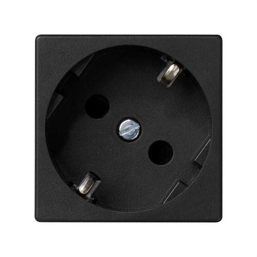 Schuko-Steckdose mit Sicherheitsvorrichtung und Schraubklemmen Grafit Simon K45 mit der Referenz K01/14 von der Marke SIMON
