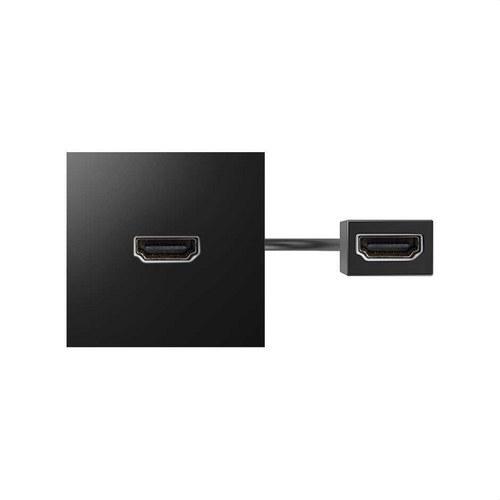 HDMI Type "A" Female-to-Female Connector with Tail and Built-in Plate Black Simon 400 with reference 40001194-038 from the brand SIMON