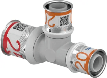Reduzierte T-Stück PPSU 25-20-20 Uponor S-Press PLUS mit der Referenz 1039956 von der Marke UPONOR
