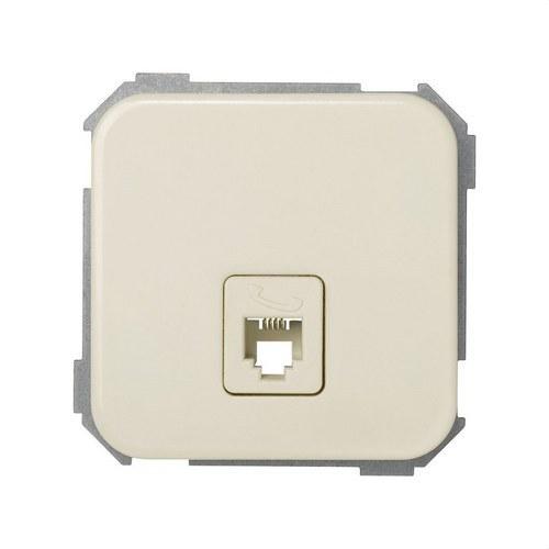 Telefonanschluss mit 4 RJ11-Kontakten Elfenbein Simon 31 mit der Referenz 31480-31 von der Marke SIMON