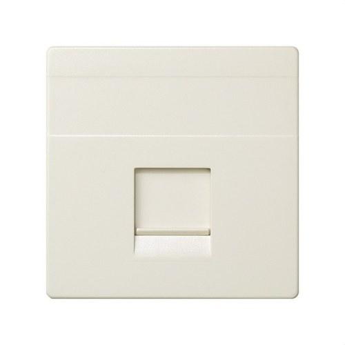 Flache Sprach- und Datenplatte mit Staubschutz für 1 RJ45 AMP® Anschluss elfenbein Simon 82 mit der Referenz 82005-31 von der Marke SIMON